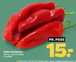 Netto Røde snackpebre tilbud