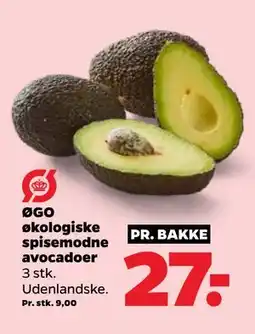 Netto ØGO økologiske spisemodne avocadoer tilbud