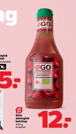 Netto ØGO økologisk ketchup tilbud