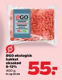 Netto ØGO økologisk hakket oksekød 8-12% tilbud