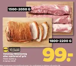 Netto Velsmag ribbenssteg eller mørbrad af gris tilbud