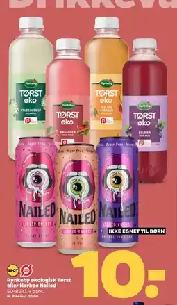 Netto Rynkeby økologisk Tørst eller Harboe Nailed tilbud