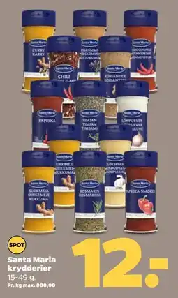 Netto Santa Maria krydderier tilbud