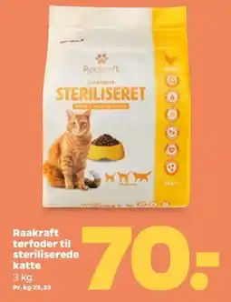 Netto Raakraft tørfoder til steriliserede katte tilbud