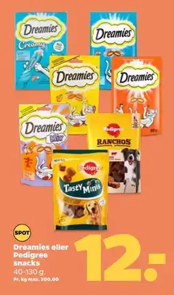 Netto Dreamies eller Pedigree snacks tilbud