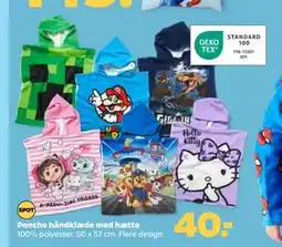 Netto Poncho håndklæde med hætte tilbud