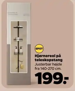 Netto Hjørnereol på teleskopstang tilbud