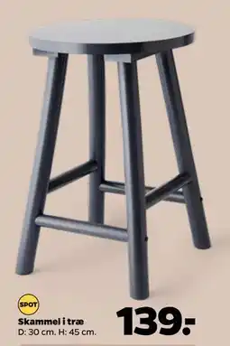 Netto Skammel i træ tilbud