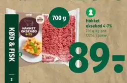 Coop 365 Hakket oksekød 4-7% tilbud