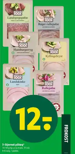 Coop 365 3-Stjernet pålæg tilbud