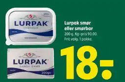 Coop 365 Lurpak smør eller smørbar tilbud
