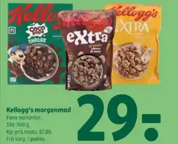 Coop 365 Kellogg's morgenmad tilbud