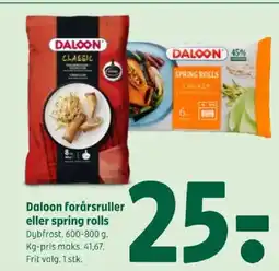 Coop 365 Daloon forårsruller eller spring rolls tilbud