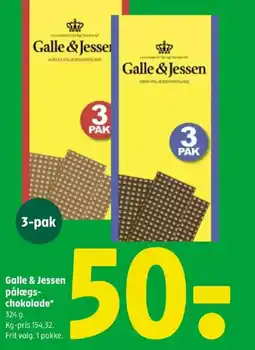 Coop 365 Galle & Jessen pålægs- chokolade tilbud