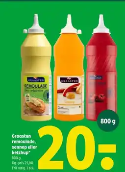 Coop 365 Graasten remoulade, sennep eller ketchup* tilbud