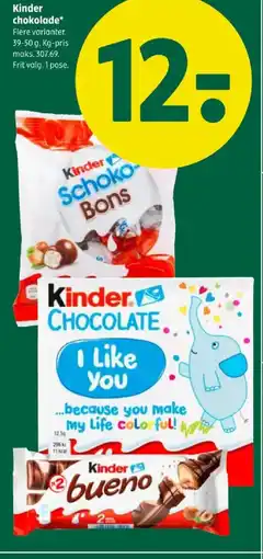 Coop 365 Kinder chokolade* tilbud