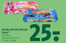 Coop 365 Barbie eller Hot Wheels kager* tilbud