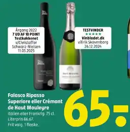 Coop 365 Falasco Ripasso Superiore eller Crémant de Haut Mouleyre tilbud