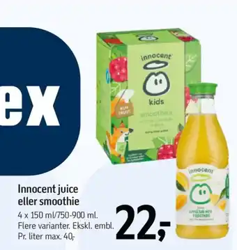 Føtex Innocent juice eller smoothie tilbud