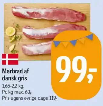 Mørbrad af dansk gris