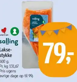 Føtex Salling lakse- stykke tilbud