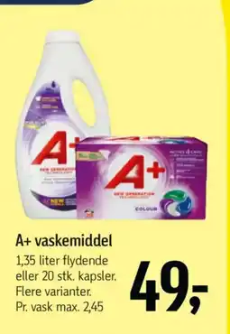 Føtex A+ vaskemiddel tilbud
