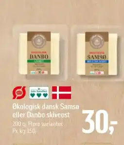 Føtex Økologisk dansk Samsø eller Danbo skiveost tilbud