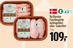 Føtex De Danske Familiegårde kyllingefilet eller -inderfilet tilbud