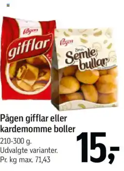 Føtex Pågen gifflar eller kardemomme boller tilbud