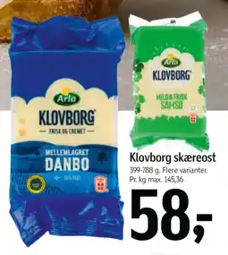 Føtex Arla Klovborg skæreost tilbud