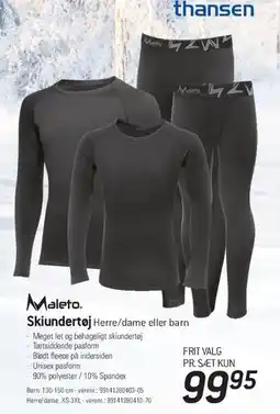 Thansen Skundertøj (sæt) - Herre/Dame/Barn tilbud