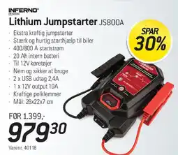 Thansen Lithium Jumpstarter JS800A tilbud