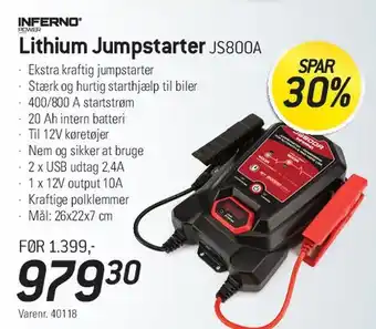 Lithium Jumpstarter JS800A