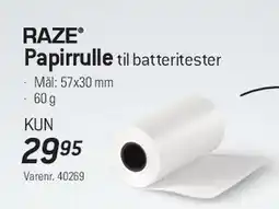 Thansen RAZE Papirrulle til batteritester tilbud