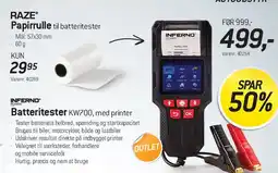 Thansen Batteritester KW200, med printer tilbud