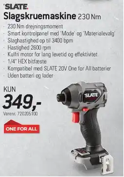 Thansen SLATE Slagskruemaskine 230 Nm tilbud