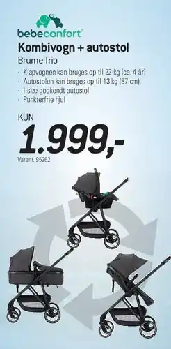 Thansen Kombivogn + autostol (Brume Trio) tilbud