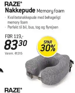 Thansen RAZE Nakkepude Memory foam tilbud