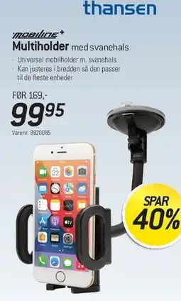 Thansen Multiholder med sugehals tilbud