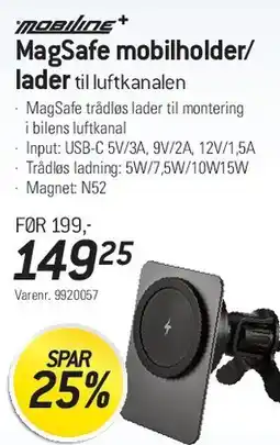 Thansen MagSafe mobilholder/lader til luftrkanalen tilbud