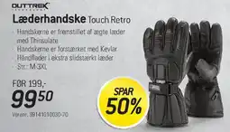 Thansen Læderhandske Touch Retro tilbud