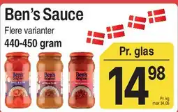 ABC Lavpris Ben's Sauce tilbud
