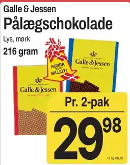 ABC Lavpris Galle & Jessen Pålægschokolade tilbud