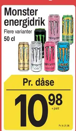 ABC Lavpris Monster energidrik tilbud