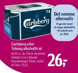 Føtex Carlsberg eller Tuborg alkoholfri ol tilbud