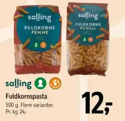 Føtex Salling Fuldkornspasta tilbud