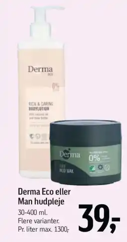 Føtex Derma Eco eller Man hudpleje tilbud