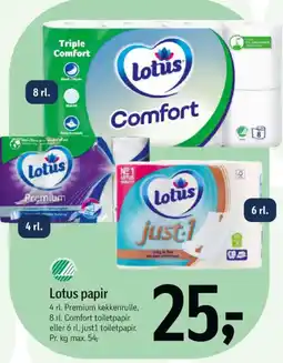 Føtex Lotus papir tilbud