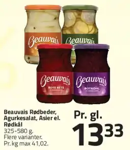 Fleggaard Beauvais Rødbeder / Agurkesalat / Asier / Rødkål tilbud
