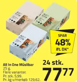 Fleggaard All In One Müslibar (24 stk.) tilbud